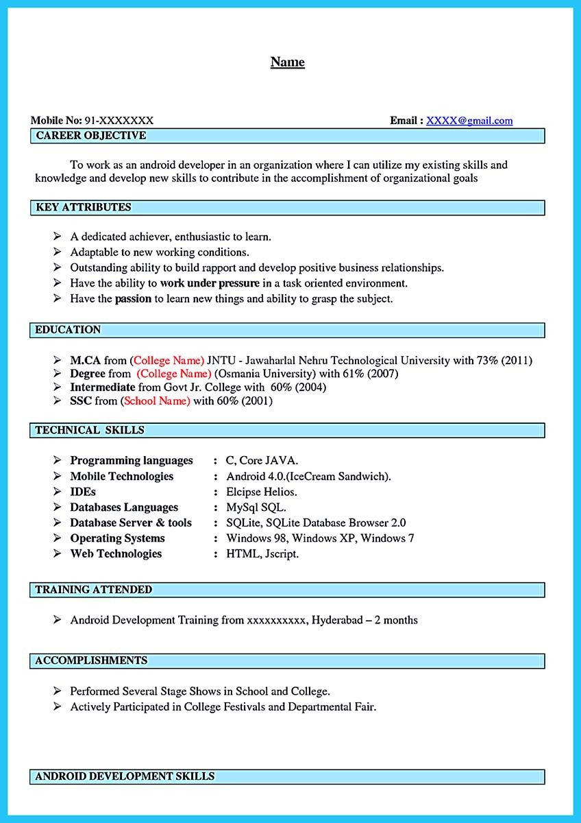 Sample Resume for Mobile Application Developer if You Have Experience In Application Development and You Want to …