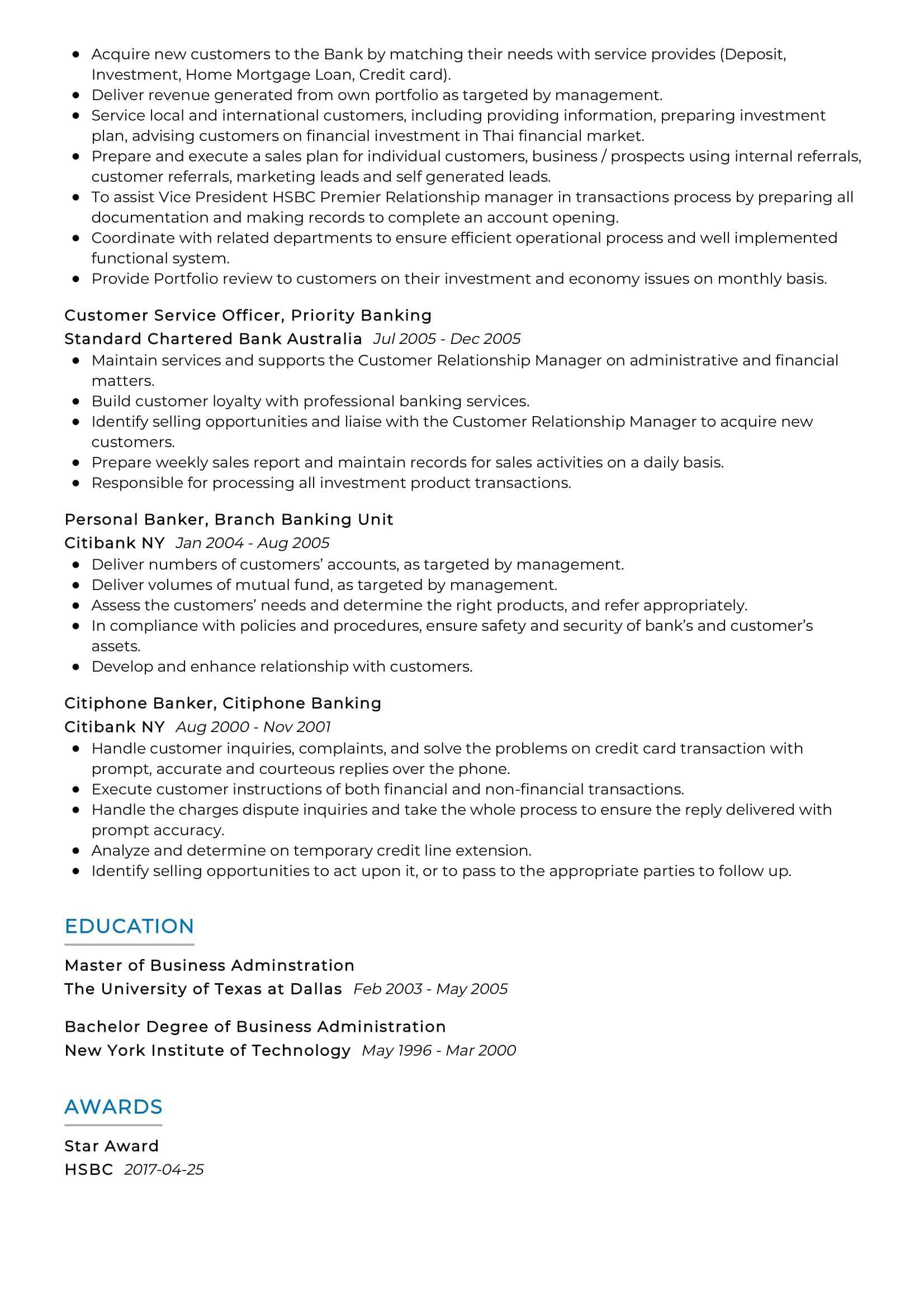 Sample Resume for Mutual Fund Sales Affluent Relationship Manager Resume Sample 2021 Writing Tips …