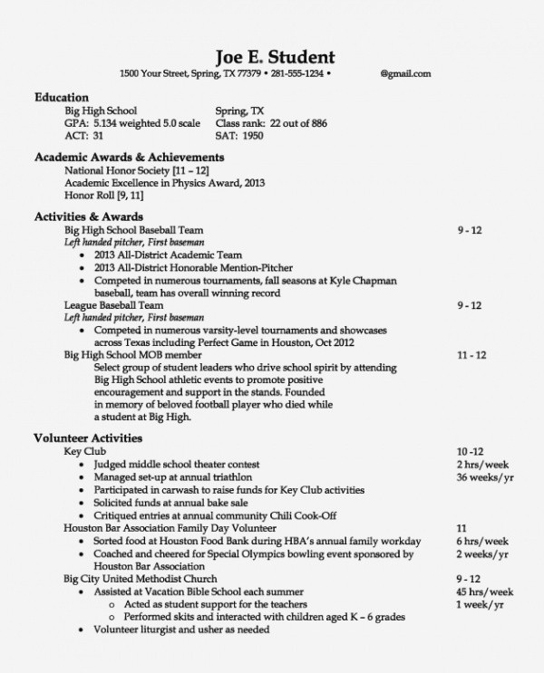 Sample Resume for Students Applying to University Free 8 Best Resume for Job Samples In Ms Word