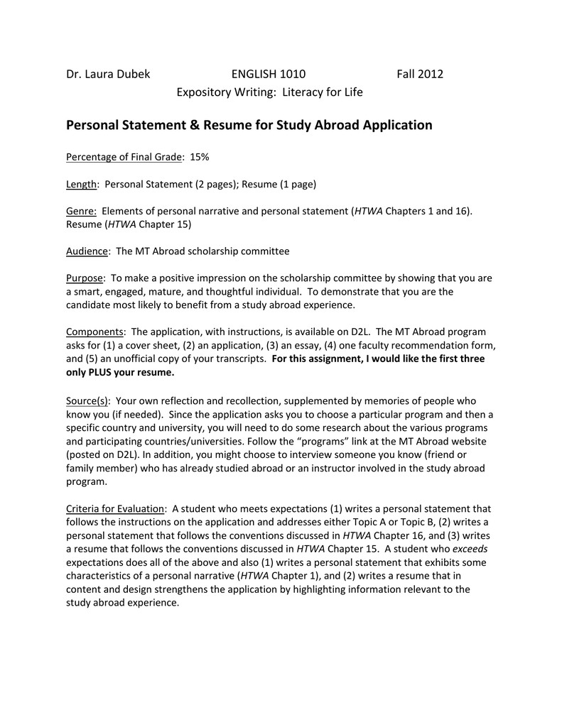 Sample Resume for Study Abroad Application Sample Resume for Study Abroad Application 20 Student