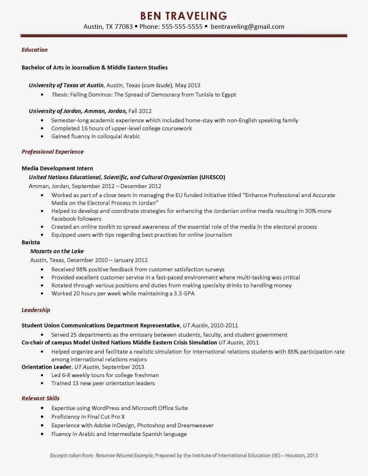 Sample Resume for Study Abroad Application University Of Arkansas Fice Of Study Abroad How Study