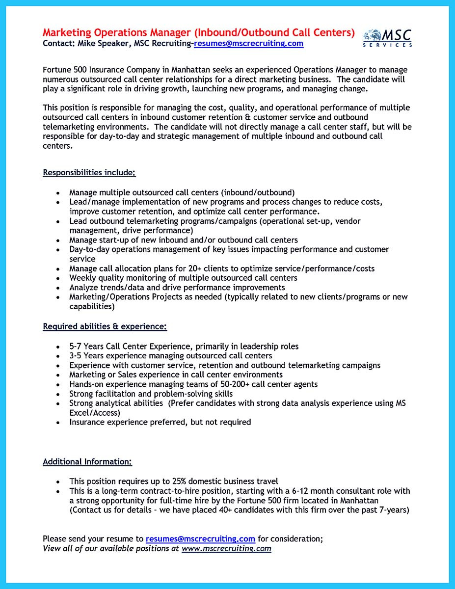 Sample Resume Objective for Call Center Team Leader Call Centre Executive Resume Sample – Good Resume Examples