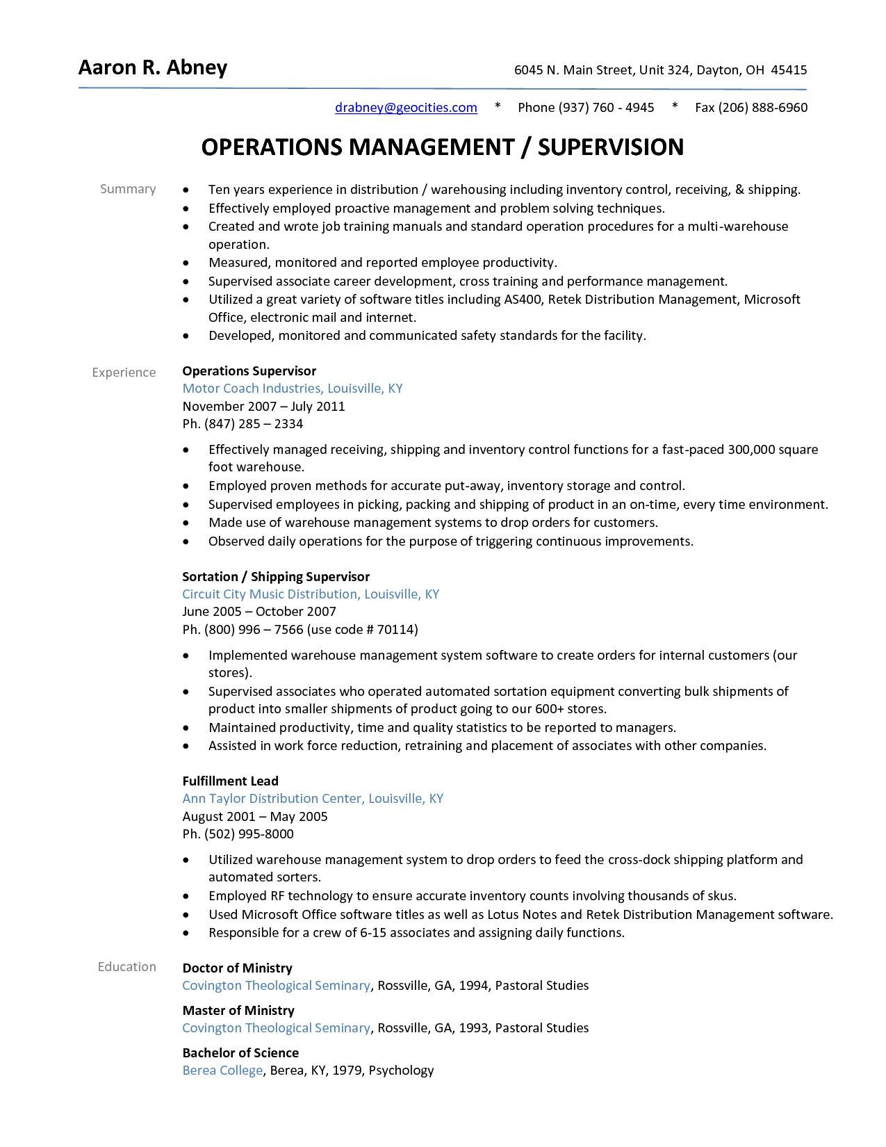 Sample Resume Objectives for Warehouse Position 20 Best Ideas Warehouse Supervisor Resume Check More at Http …