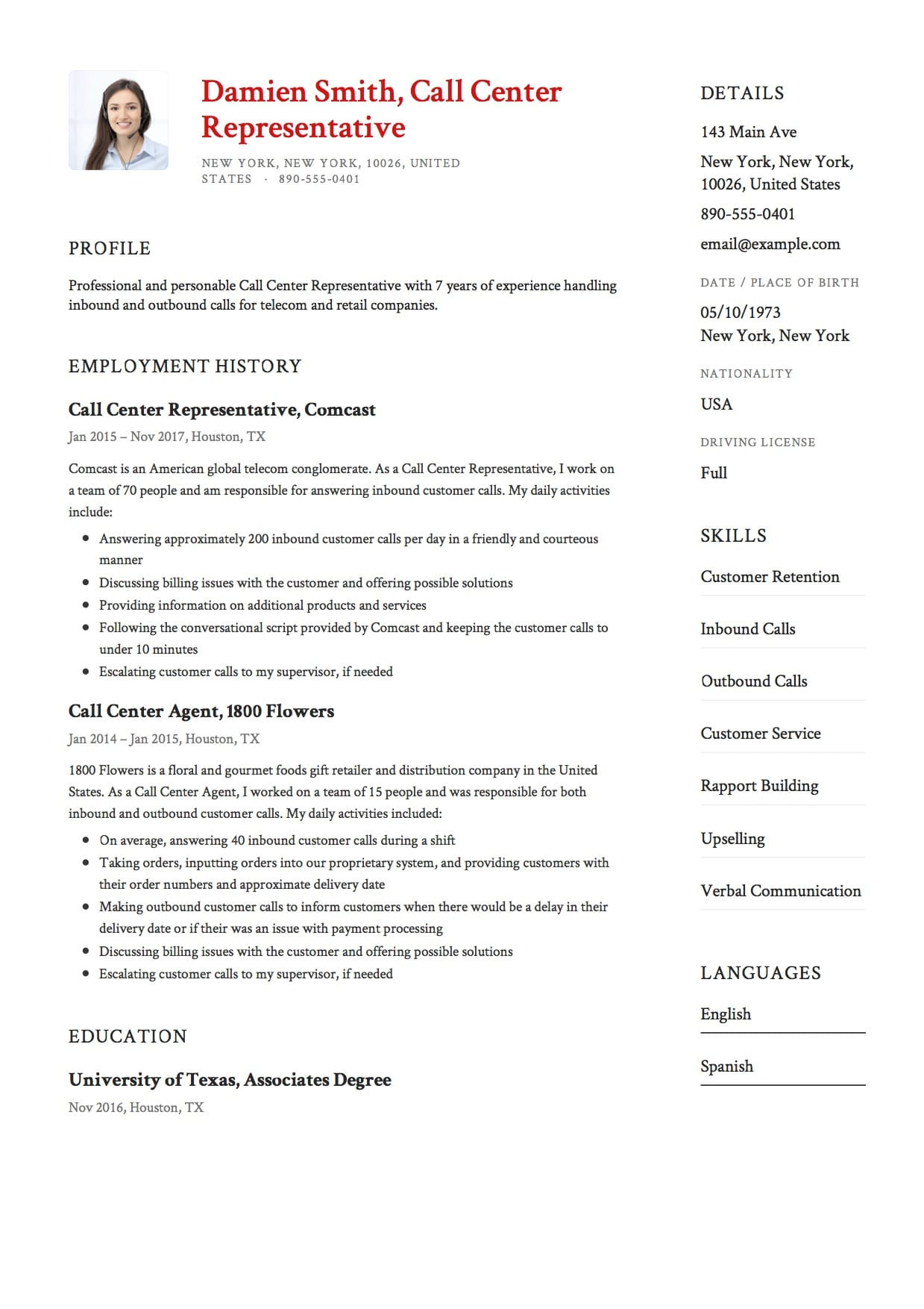 Sample Skills In Resume for Call Center Agent 9 10 Example Call Center Resume Lascazuelasphilly