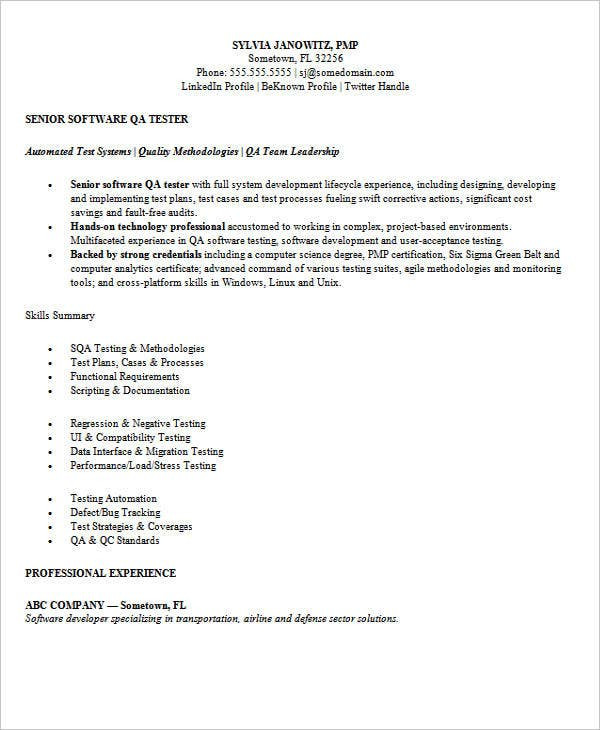 Software Tester Resume Sample for Freshers 25 Sample Resume for software Tester Freshers Software Tester Resume Sample for Freshers 25 Sample Resume for software Tester Freshers