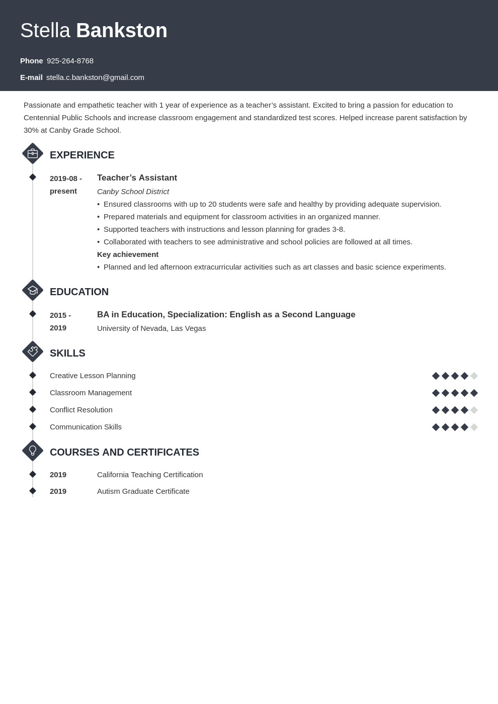Teacher Of the Year Resume Sample First Year Teacher Resume Examples and Tips