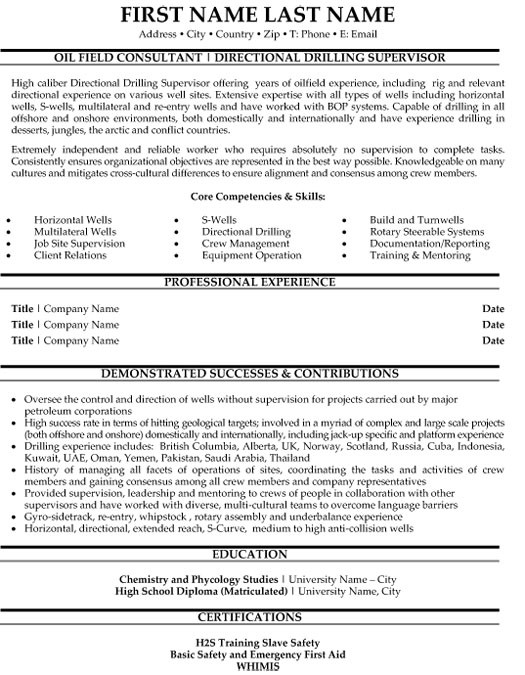 Entry Level Oil and Gas Resume Sample top Oil & Gas Resume Templates & Samples