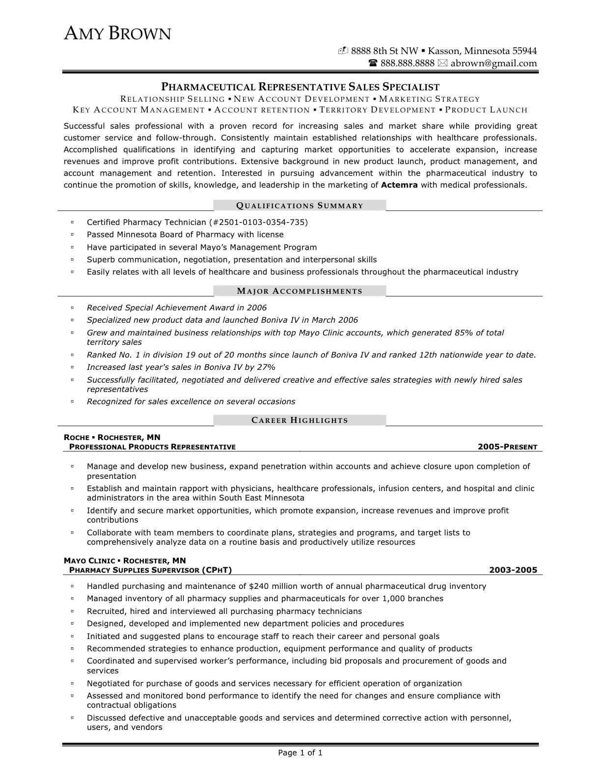 Entry Level Pharmaceutical Sales Rep Resume Sample Entry Level Sales Representative Resume Resume Sample