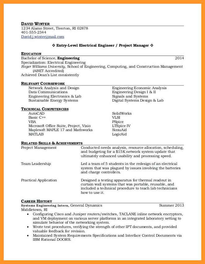 Entry Level Resume Samples for College Graduate 11 12 Entry Level College Student Resume Samples
