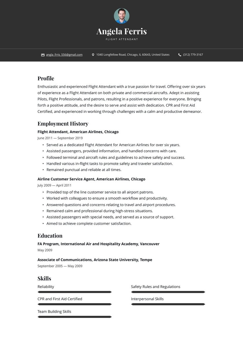 Flight attendant Resume No Experience Sample Flight attendant Resume Examples & Writing Tips 2021 (free Guide)