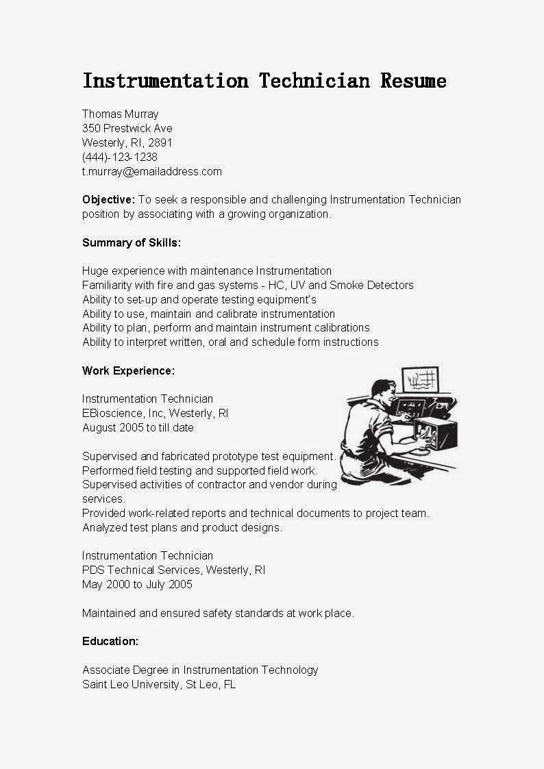 Instrumentation and Control Technician Resume Sample Instrumentation and Control Technician Resume Sample October 2021 Instrumentation and Control Technician Resume Sample Instrumentation and Control Technician Resume Sample October 2021