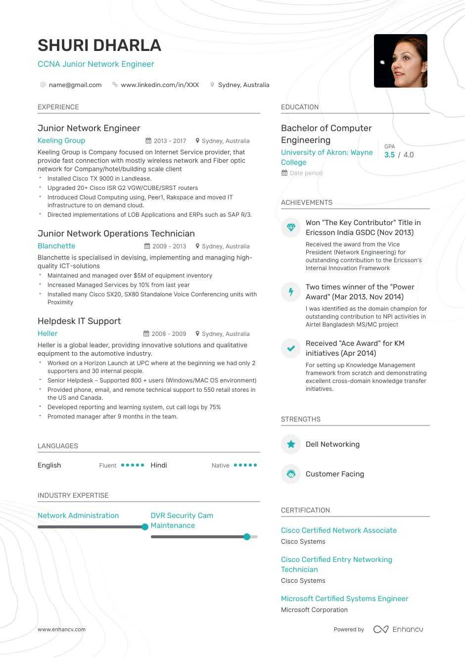 Network Engineer Resume Sample for Fresher Entry Level Network Engineer Resume Examples Skills