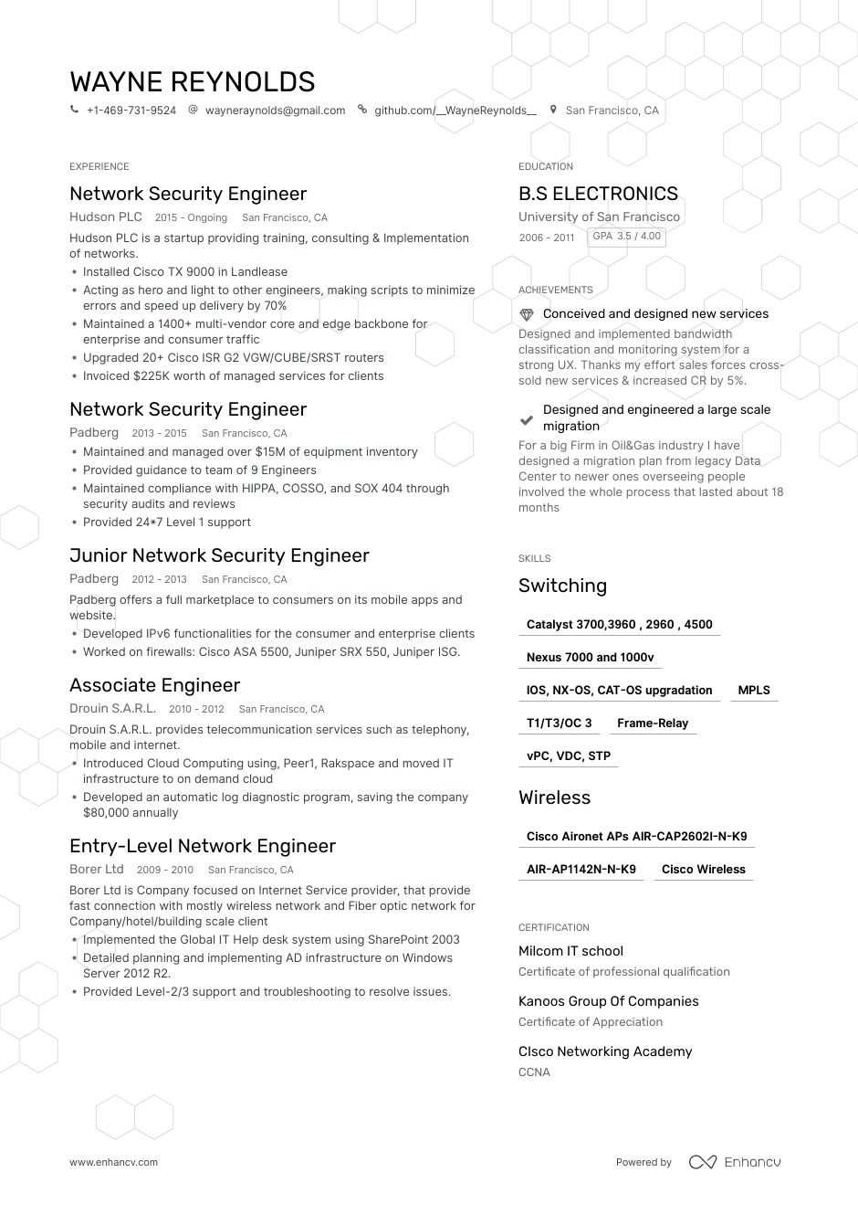Network Security Engineer Resume Sample with Experience Job Winning Network Security Engineer Resume Examples