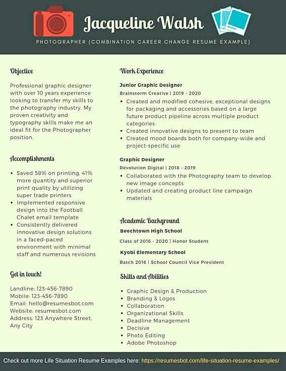 Sample Combination Resume for Career Change Bination Career Change Resume Samples & Templates [pdf
