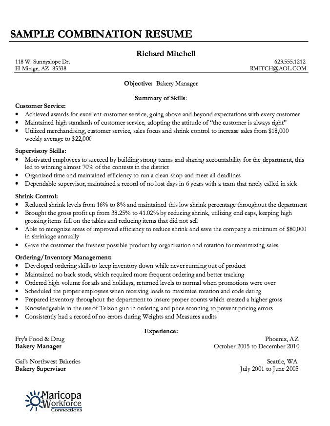 Sample Combination Resume for Career Change Example Of Bination Resume