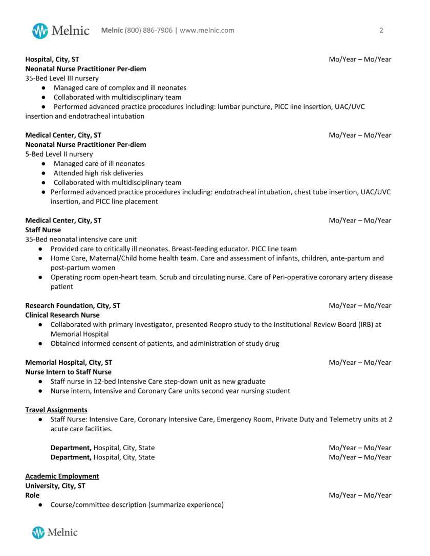 Sample Nurse Practitioner Resume New Graduate Download and Write Your Nnp Resume Sample Resume From Melnic