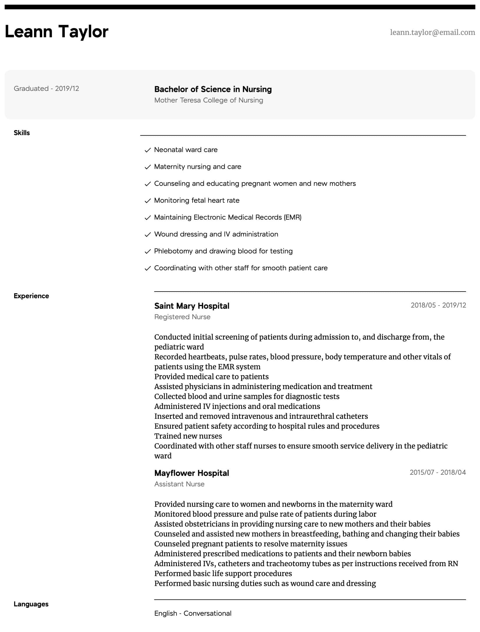 Sample Nursing Resume with Clinical Experience Bsn Nursing Resume Samples All Experience Levels Resume.com …