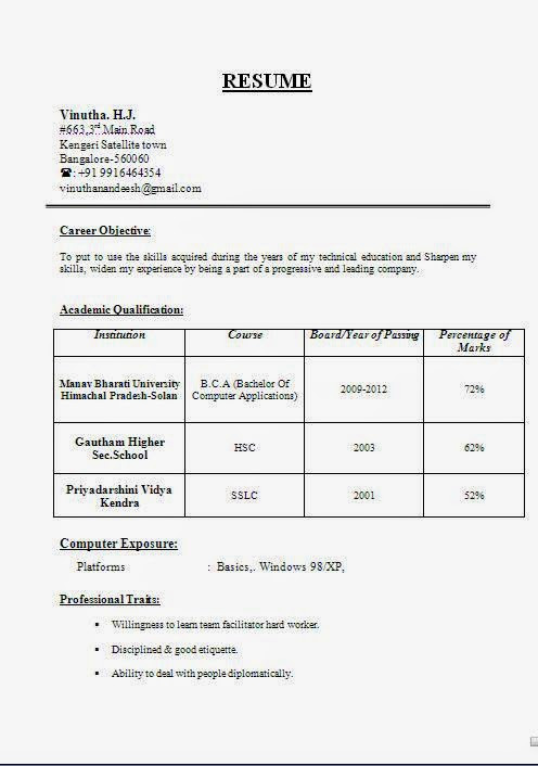 Sample Resume for 12th Pass Student Sample Resume for 12th Pass Student Resume format for 12