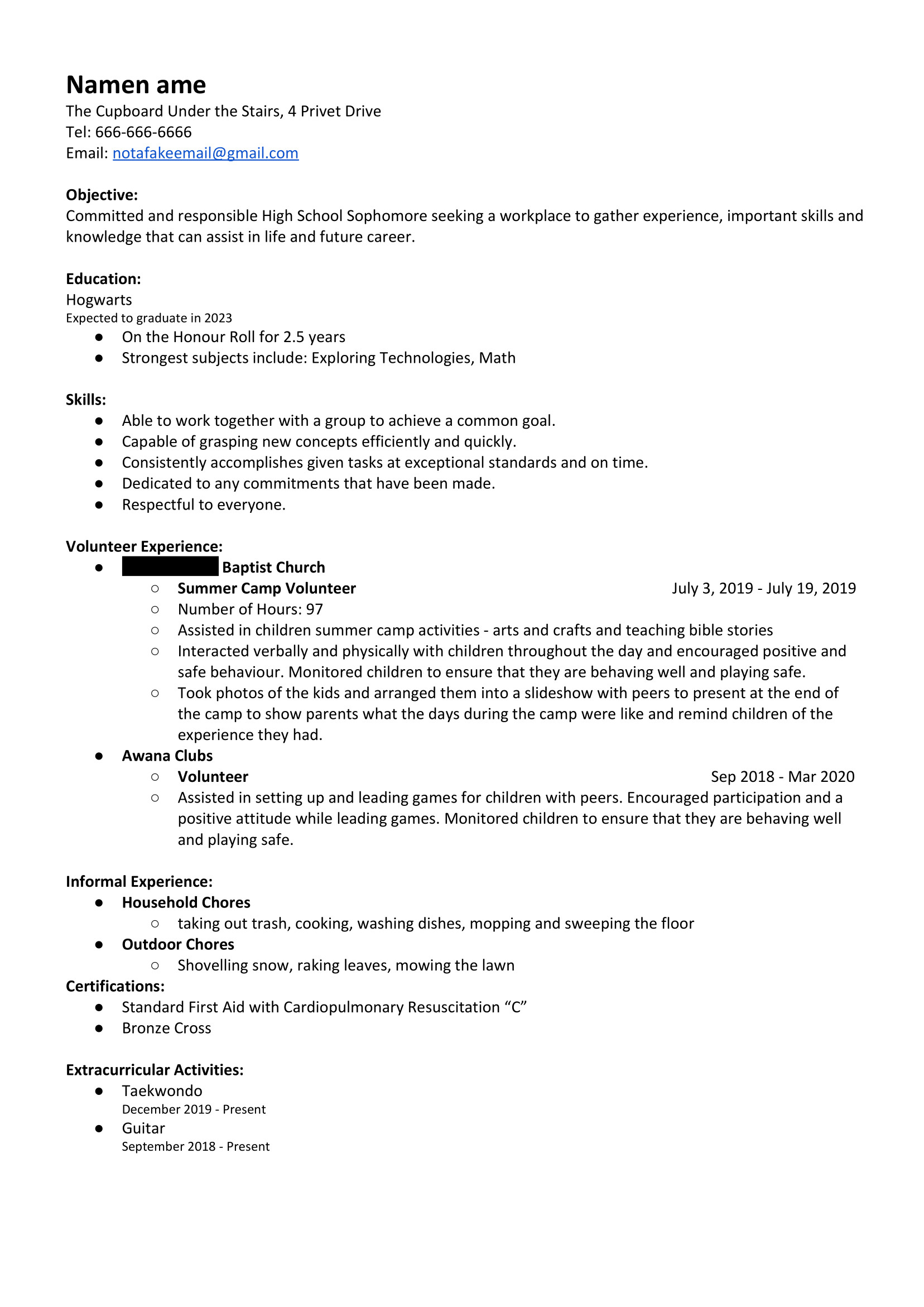 Sample Resume for 15 Year Old with No Experience I M A 15 Year Old with No Work Experience Applying to Be