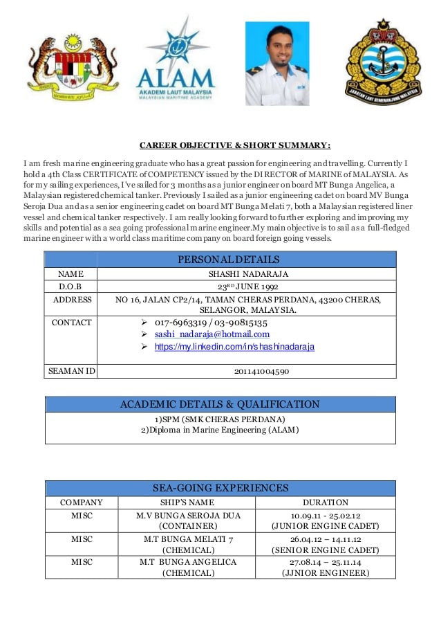 Sample Resume for Marine Engineering Cadet Marine Transportation Deck Cadet Resume Best Resume Ideas Sample Resume for Marine Engineering Cadet Marine Transportation Deck Cadet Resume Best Resume Ideas