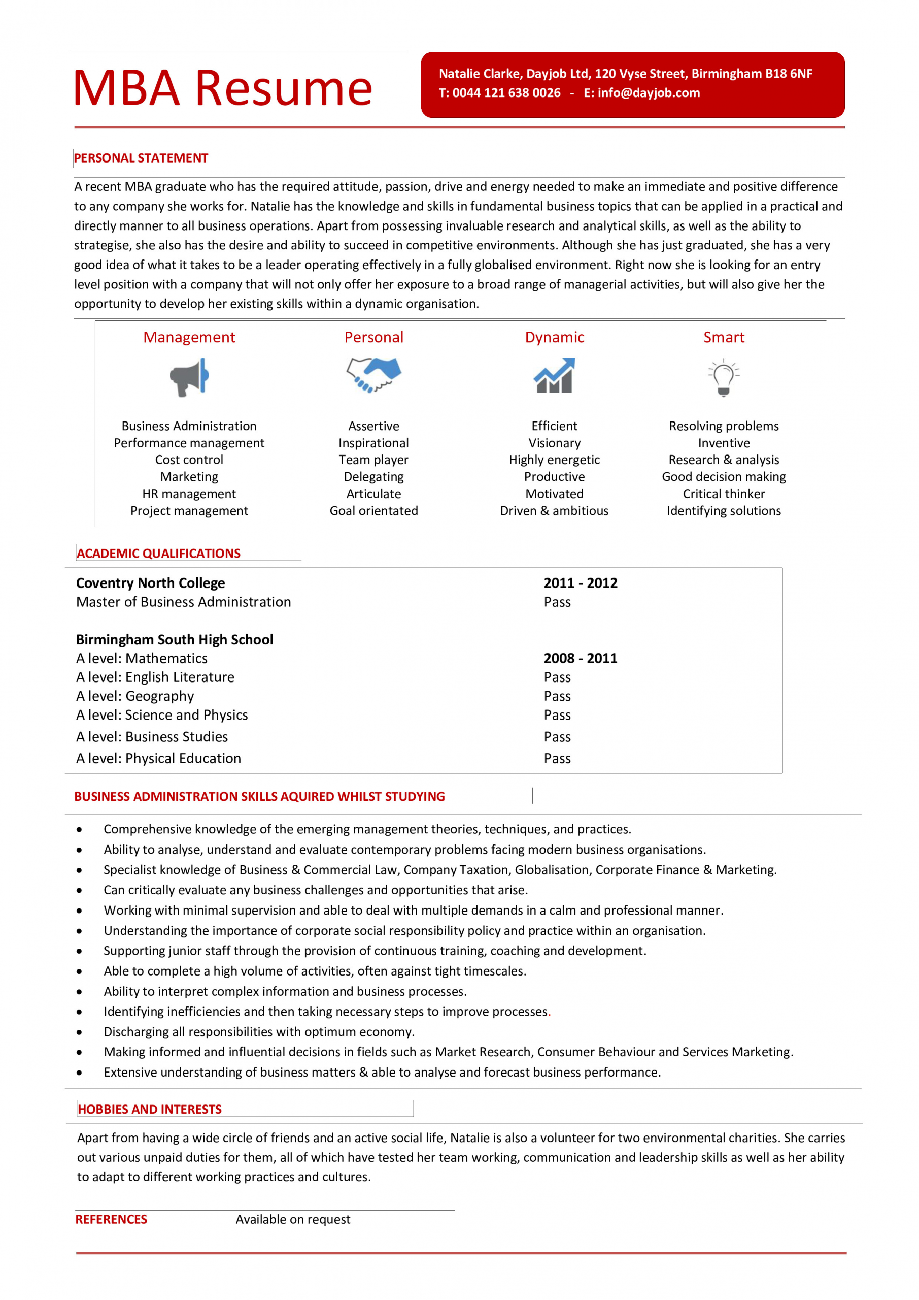Sample Resume for Mba College Admission Mba Resume Example This Entry Level Mba Resume Covers