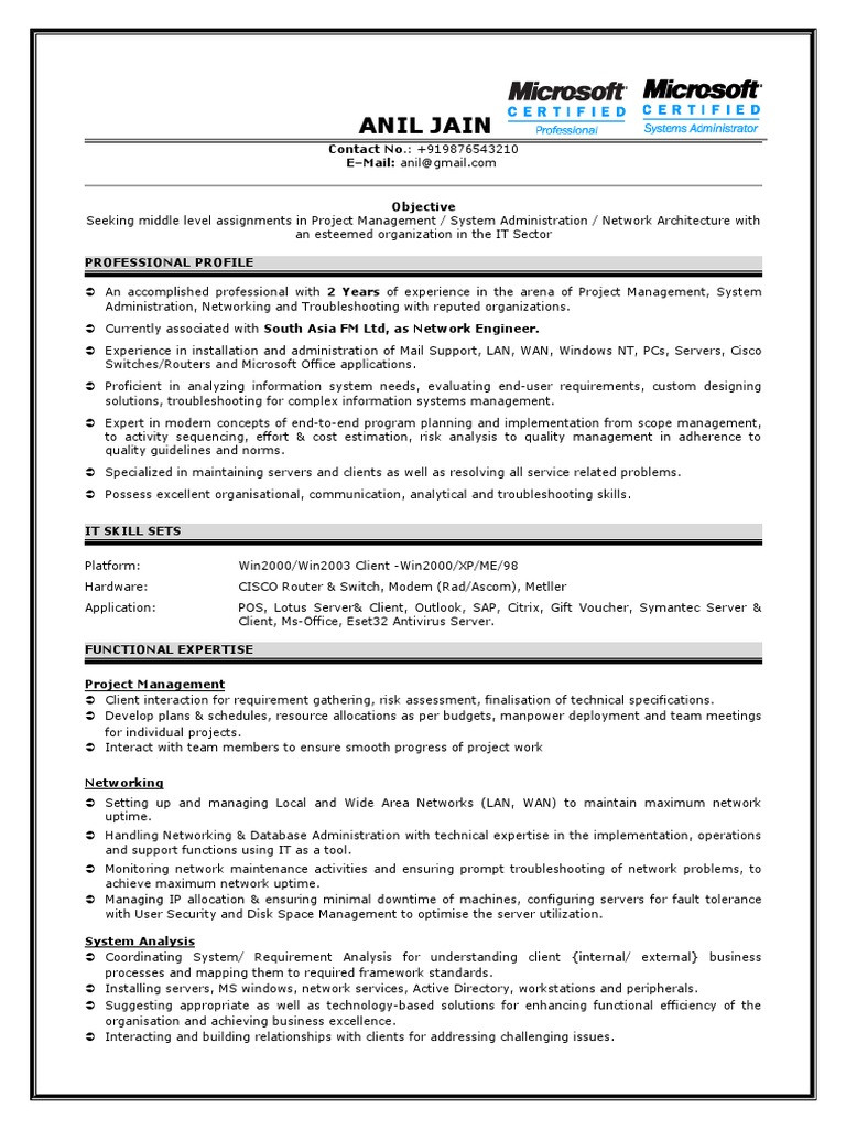 Sample Resume for Network Engineer Fresher Sample Resume for Computer Hardware and Networking – Good Resume … Sample Resume for Network Engineer Fresher Sample Resume for Computer Hardware and Networking – Good Resume …