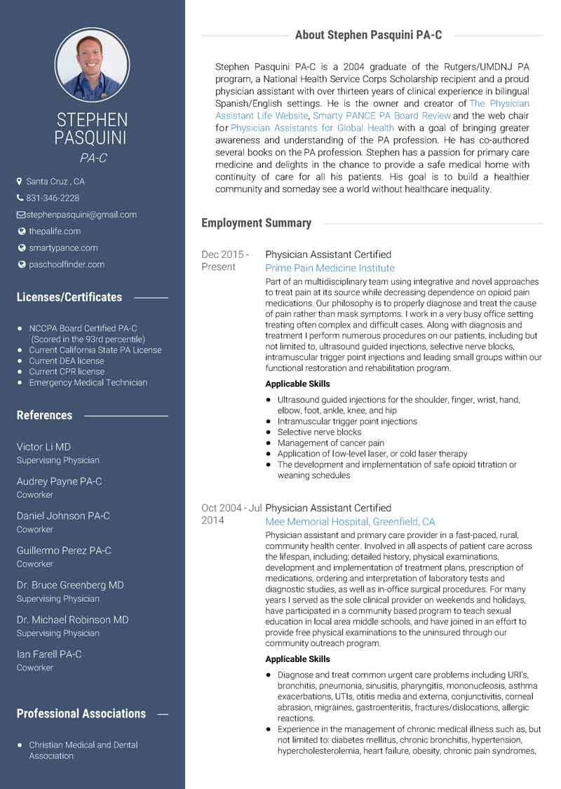 Sample Resume for Physician assistant School Use Visualcv to Create A Stunning Physician assistant Resume the …