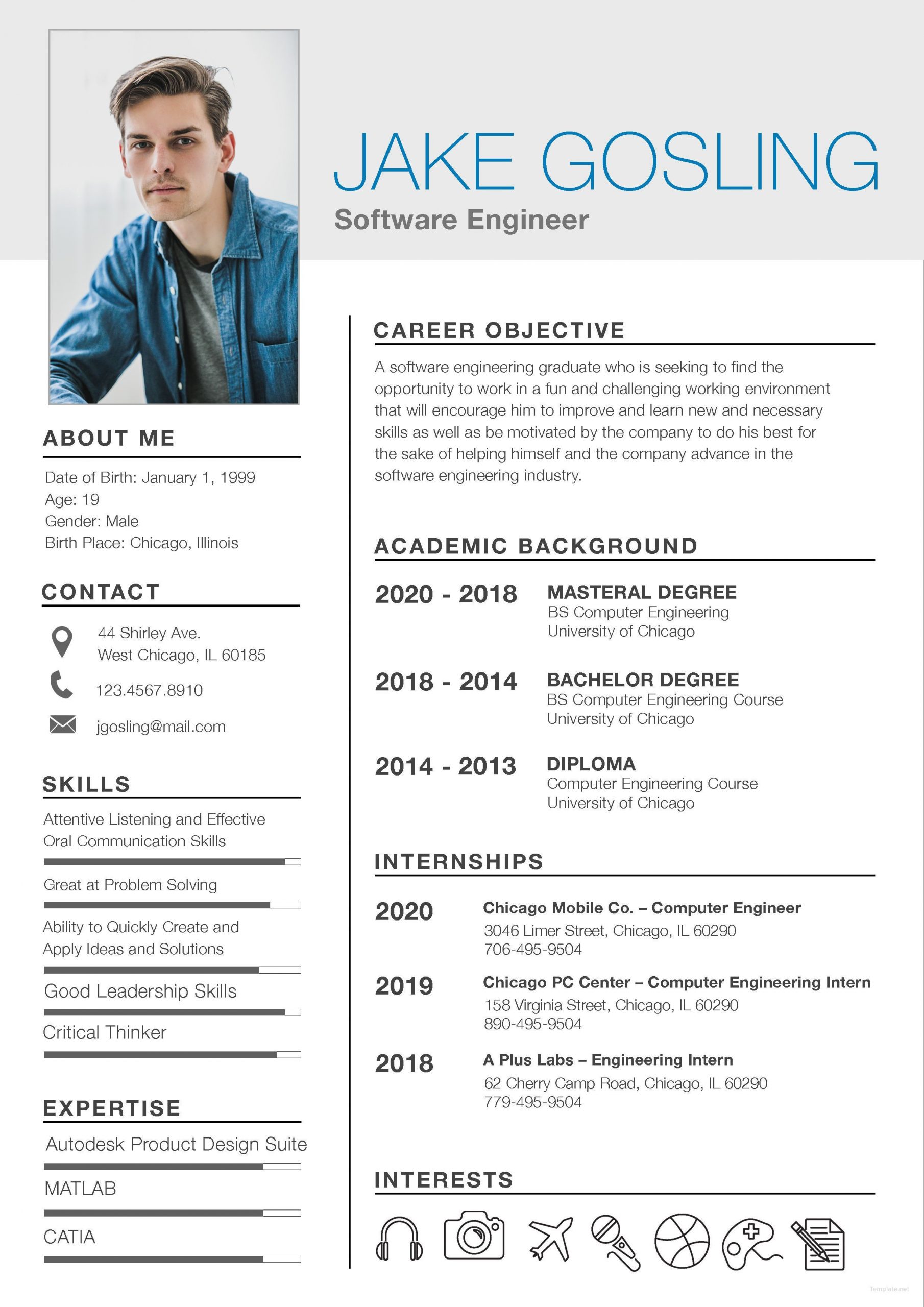 Sample Resume for software Engineer Fresher 212402 #resumetemplatesfree Free Resume Template Word, Student …