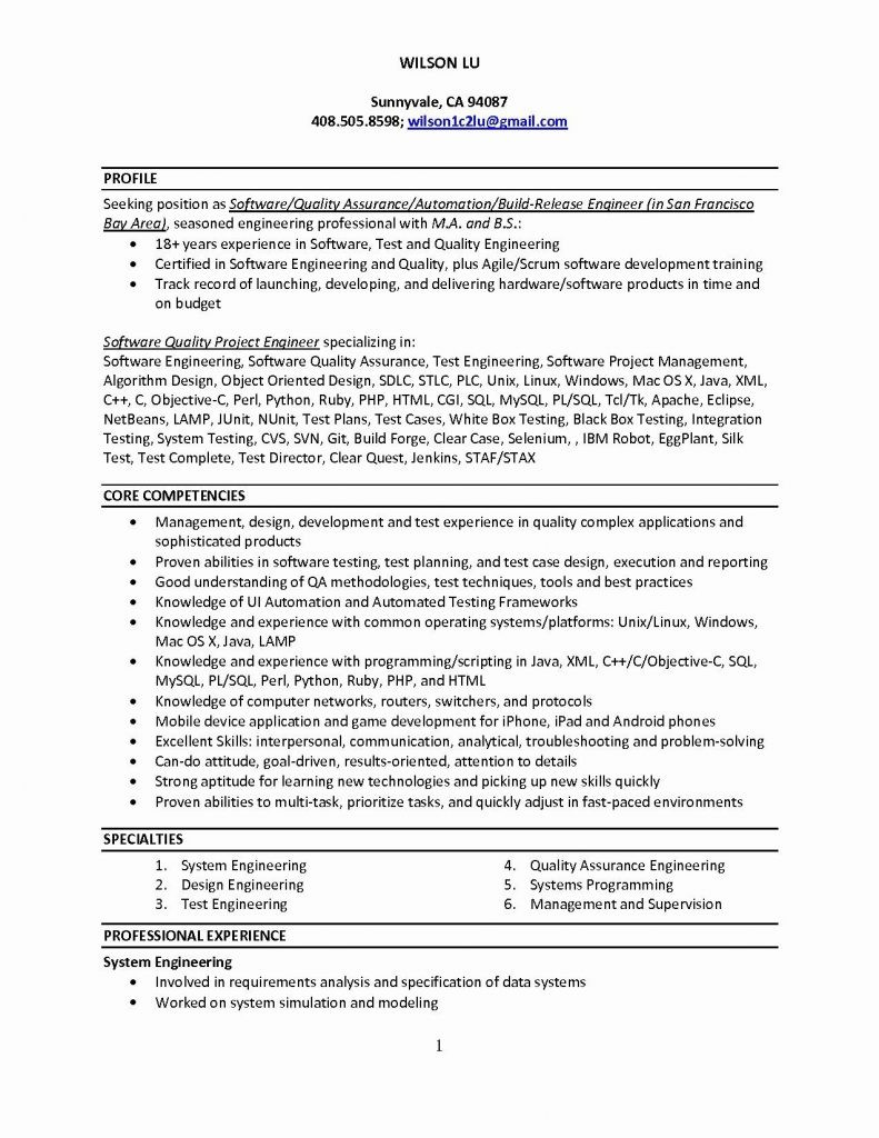 Sample Resume for software Engineer with 4 Years Experience Sample Resume 3 Years Experience software Engineer – Good Resume …