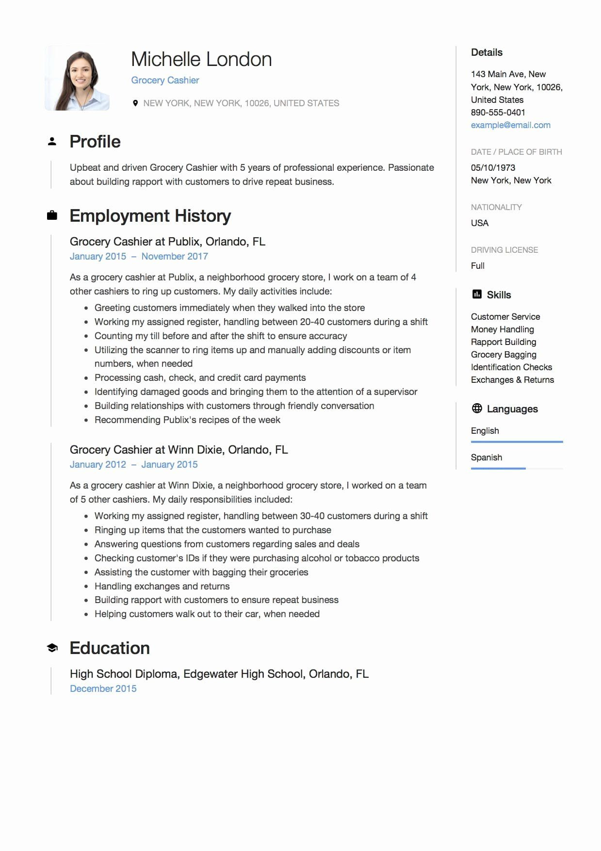 Sample Resume Objective for Cashier Position Grocery Store Cashier Resume Unique 12 Grocery Cashier Resume …
