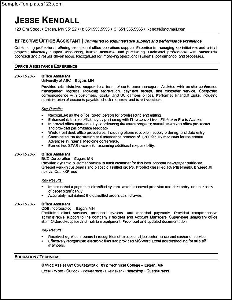 Samples Of Resumes for Receptionist Position Resume Sample for Receptionist Job Sample Templates