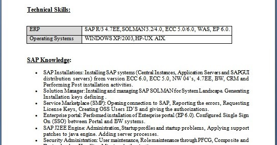 Sap Abap Sample Resume for 2 Years Experience Sap Basis Consultant Resume with 2 Years Work Experience