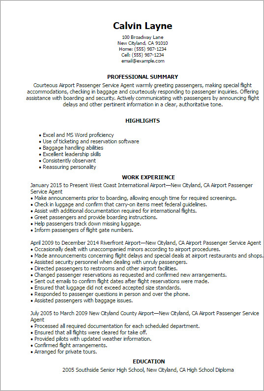 Airport Customer Service Agent Resume Sample Airport Passenger Service Agent Resume Templates Airport Customer Service Agent Resume Sample Airport Passenger Service Agent Resume Templates