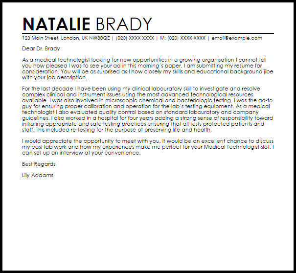 Application Letter and Resume Sample for Medtech Application Letter Medical Technologist Fresh Graduate