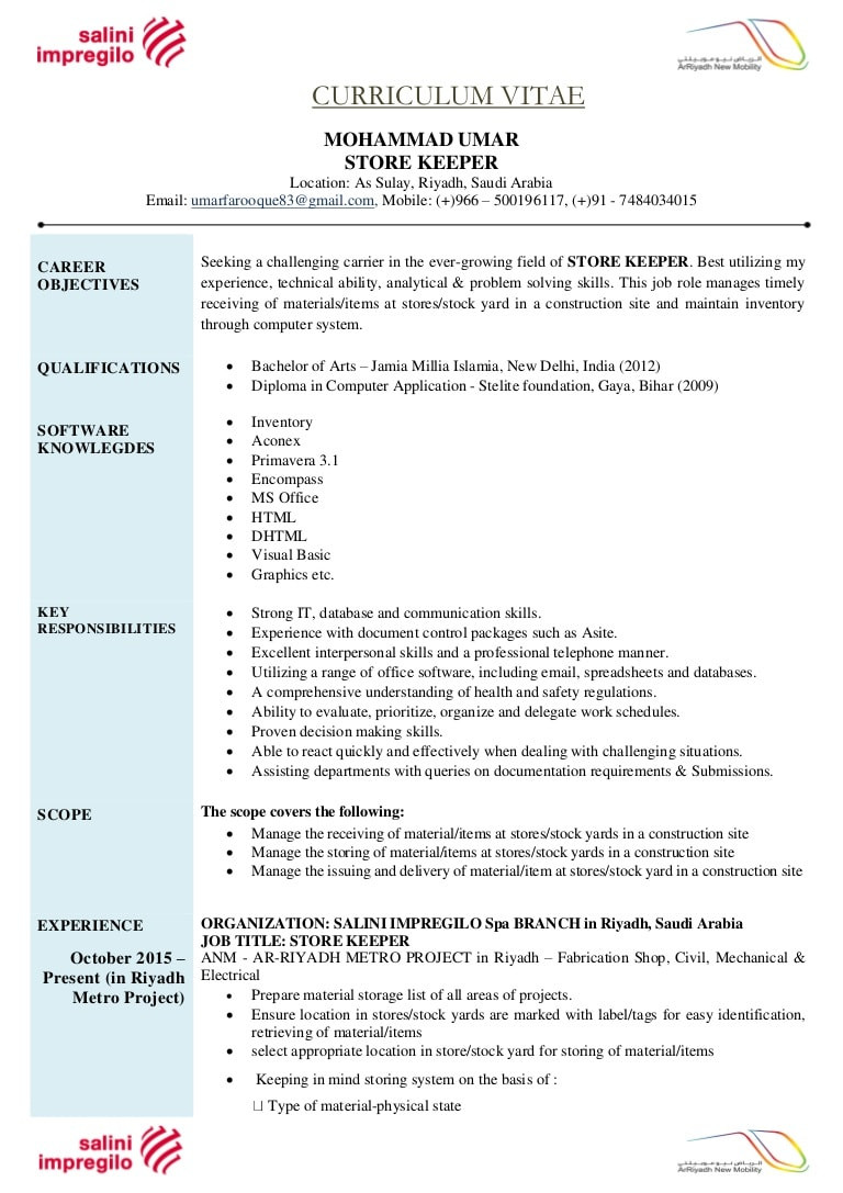 Construction Store Keeper Resume Sample Word Storekeeper Resumes – Derel Construction Store Keeper Resume Sample Word Storekeeper Resumes – Derel