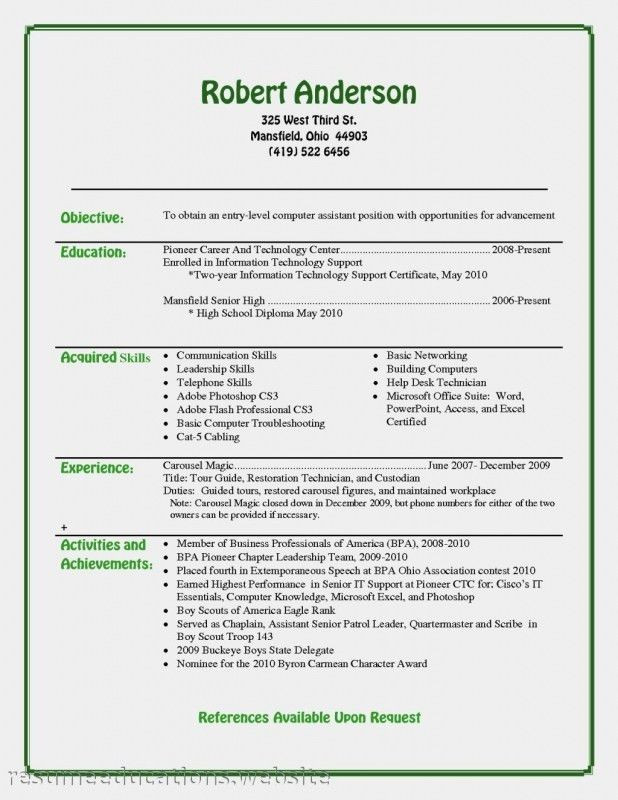 Entry Level Technical Writer Resume Sample Sample Entry Level Information Technology Resume Entry