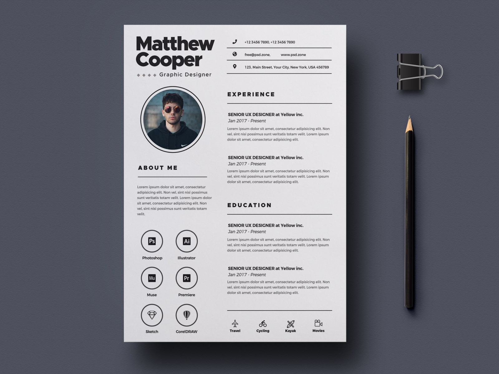 Free Sample Resume for Graphic Designer Graphic Designer Resume Template Psd