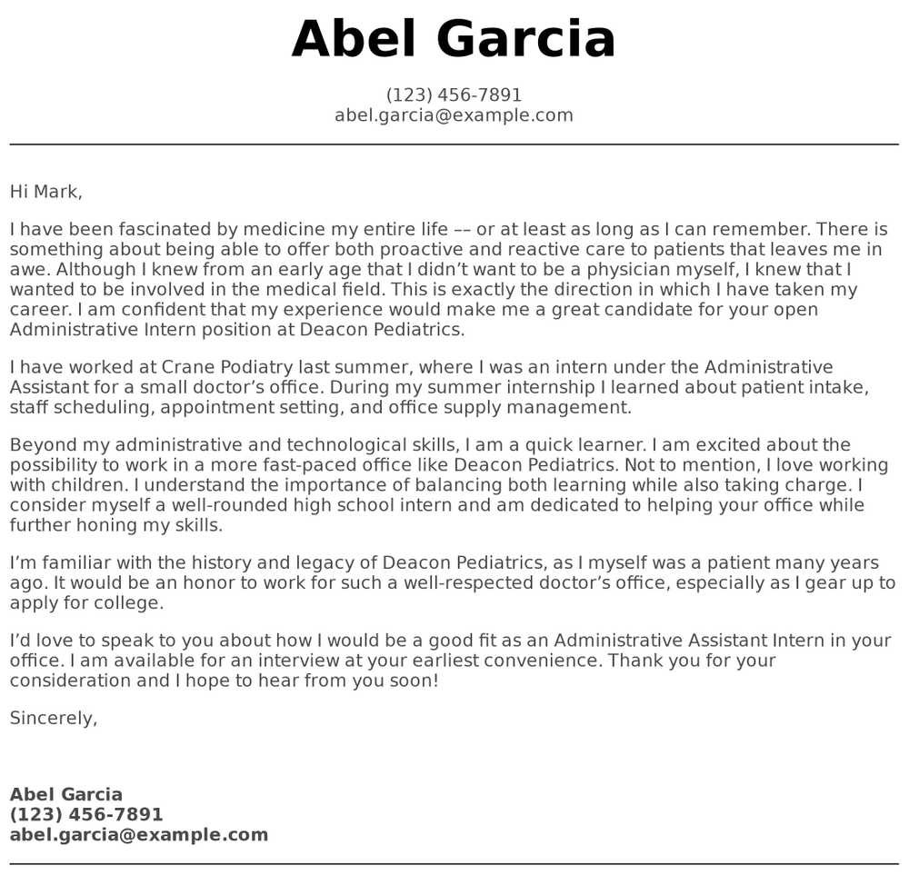 High School Resume Cover Letter Samples High School Student Cover Letter Examples, Samples & Templates …