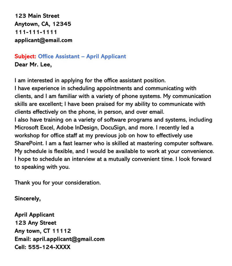 Sample Cover Letter for Resume Part Time Job Cover Letter for Part Time Job 12 Sample Letters & Examples