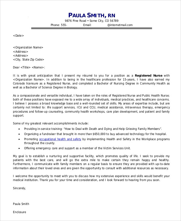 Sample Cover Letter for Resume Registered Nurse Free 6 Sample Nursing Cover Letter Templates In Pdf Sample Cover Letter for Resume Registered Nurse Free 6 Sample Nursing Cover Letter Templates In Pdf
