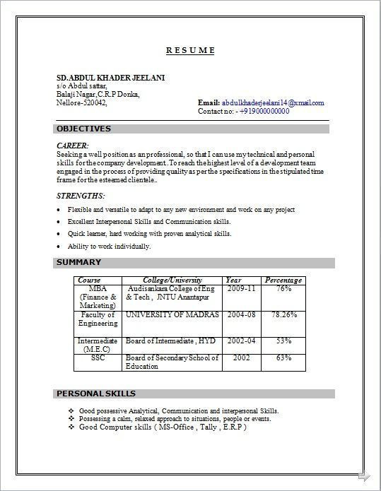 Sample Resume for 5 Years Experience Resume format for 5 Years Experience In Marketing