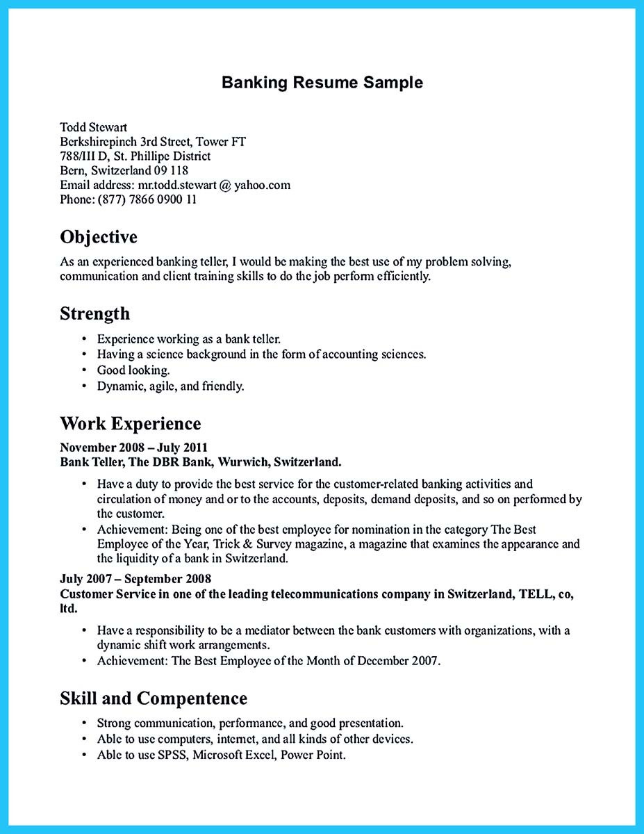 Sample Resume for Bank Jobs Pdf E Of Re Mended Banking Resume Examples to Learn