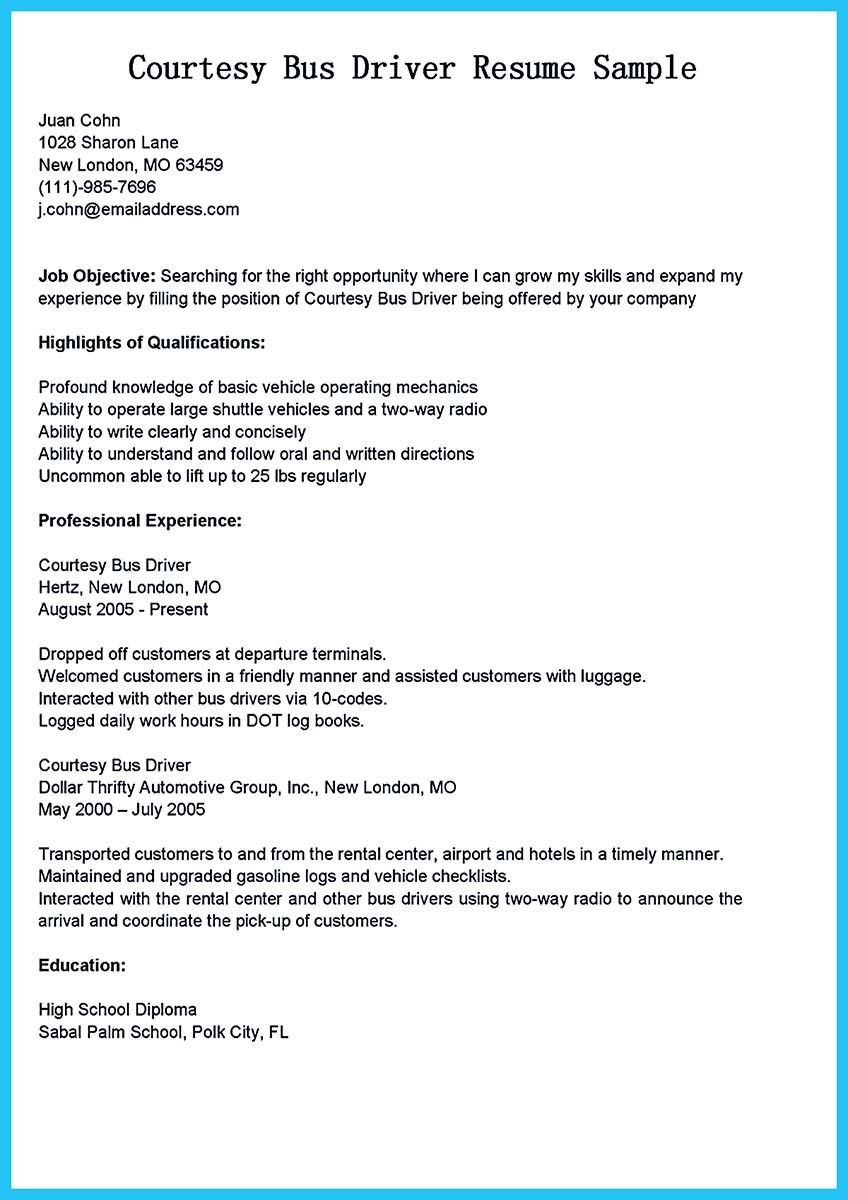 Sample Resume for Bus Driver Position Awesome Stunning Bus Driver Resume to Gain the Serious Bus Driver …