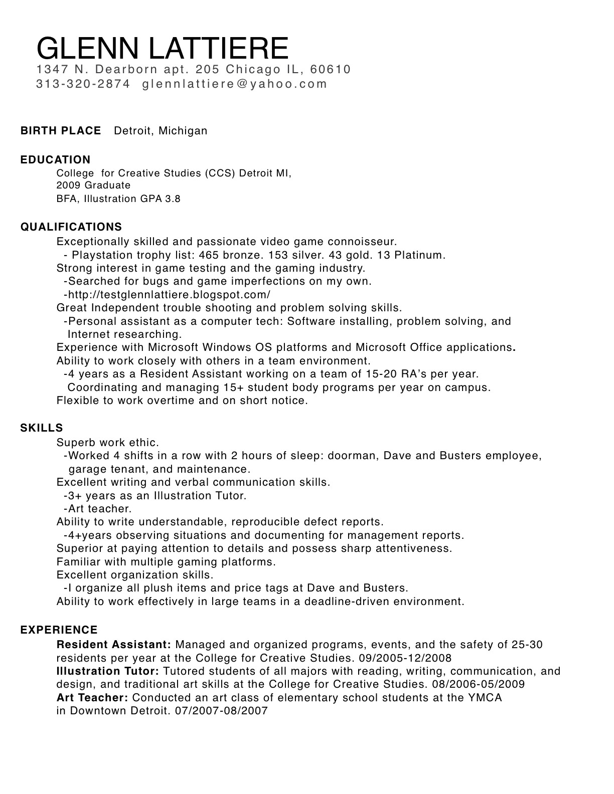 Sample Resume for Game Tester Fresher Game Tester Resume Sample October 2021