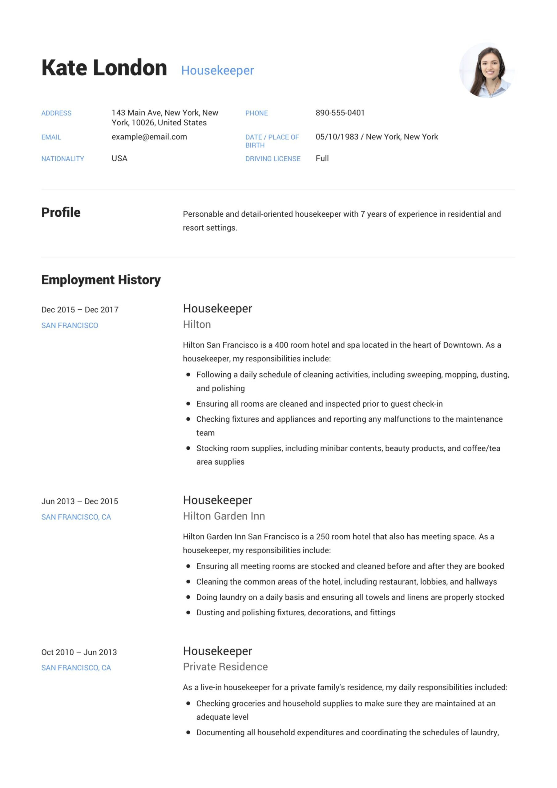 Sample Resume for Hospital Housekeeping Job 5s Housekeeping Pdf