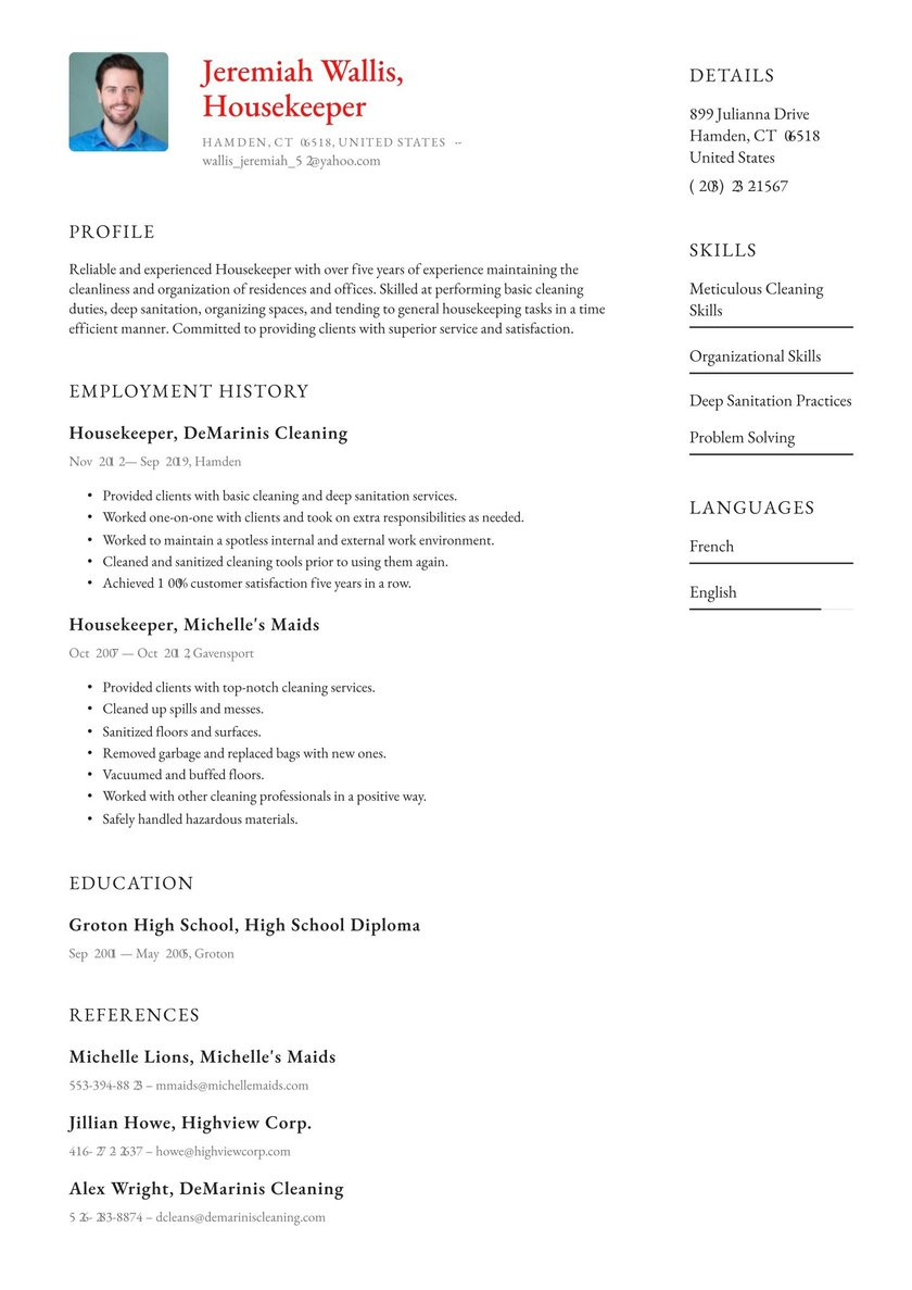 Sample Resume for Hospital Housekeeping Job Housekeeping Resume Examples & Writing Tips 2021 (free Guide)