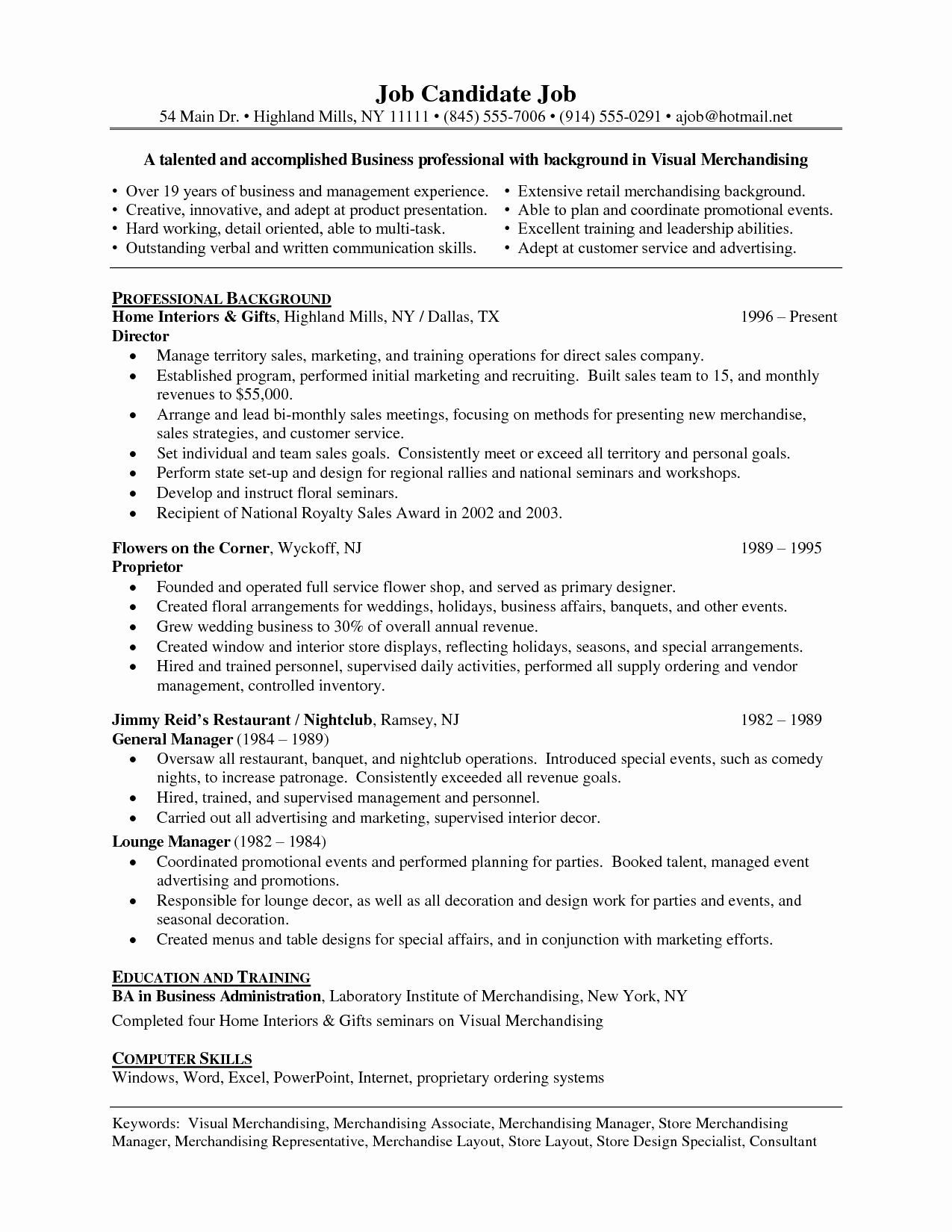 Sample Resume for Merchandiser Job Description 23 Visual Merchandiser Job Description Resume In 2020