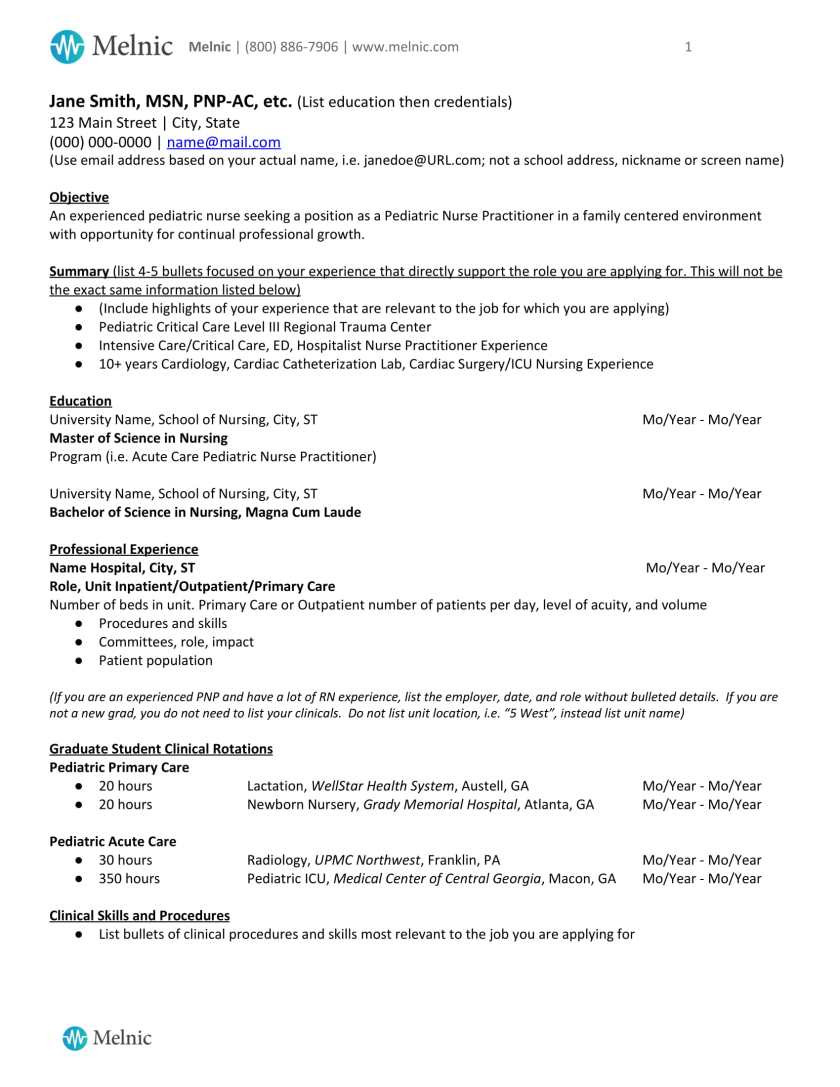 Sample Resume for Nurse Practitioner Student Melnic’s Sample Nurse Practitioner Resume is Yours In No Time – Melnic