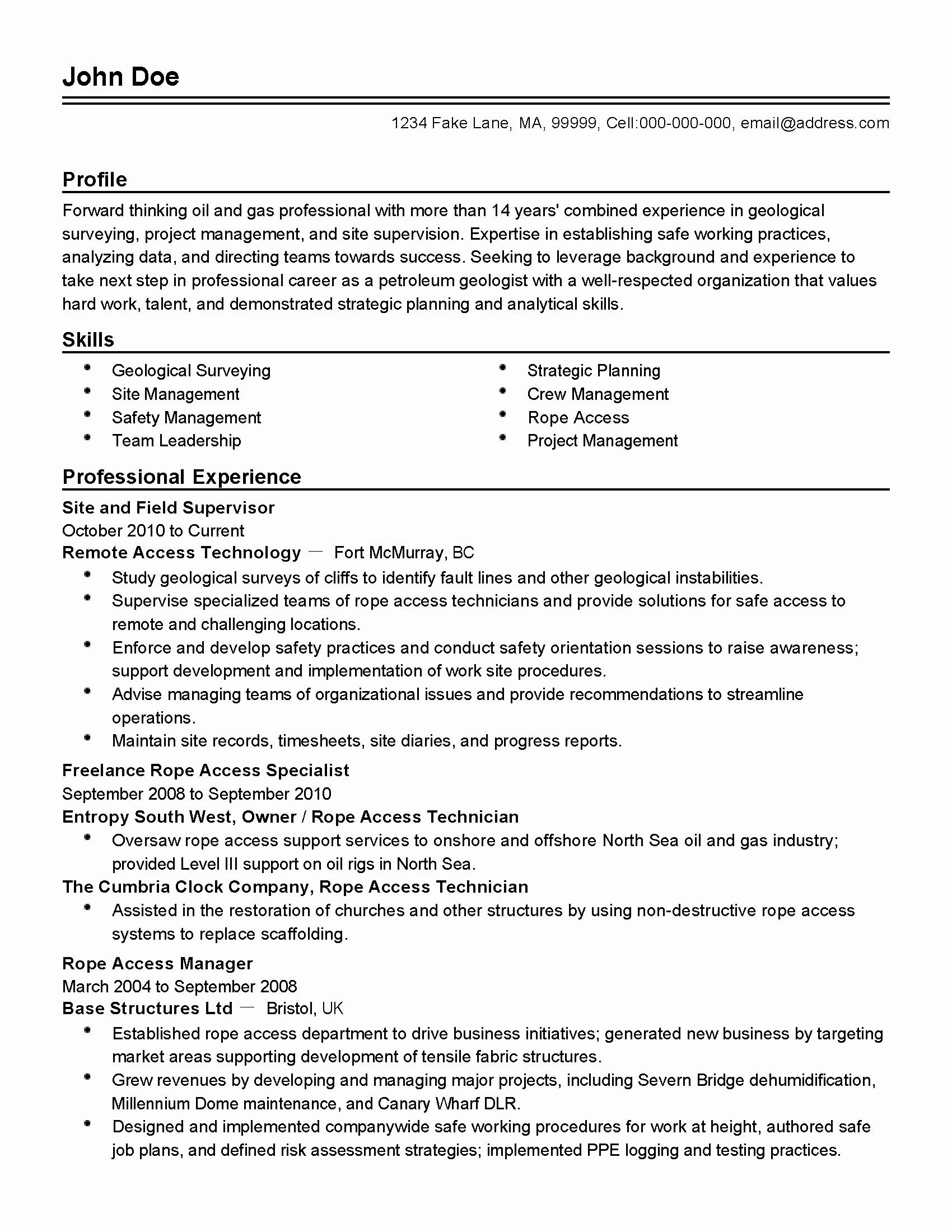 Sample Resume for Oil Field Worker Resume for Oil Field Worker – Shefalitayal