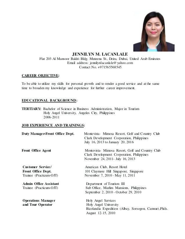 Sample Resume for Ojt Psychology Students Career Objective Ojt Pelosleclaire